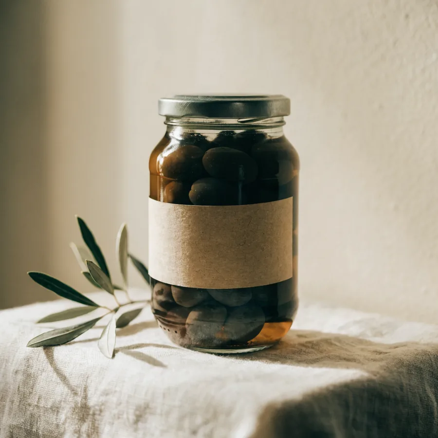 Sele zeytin kavanozu